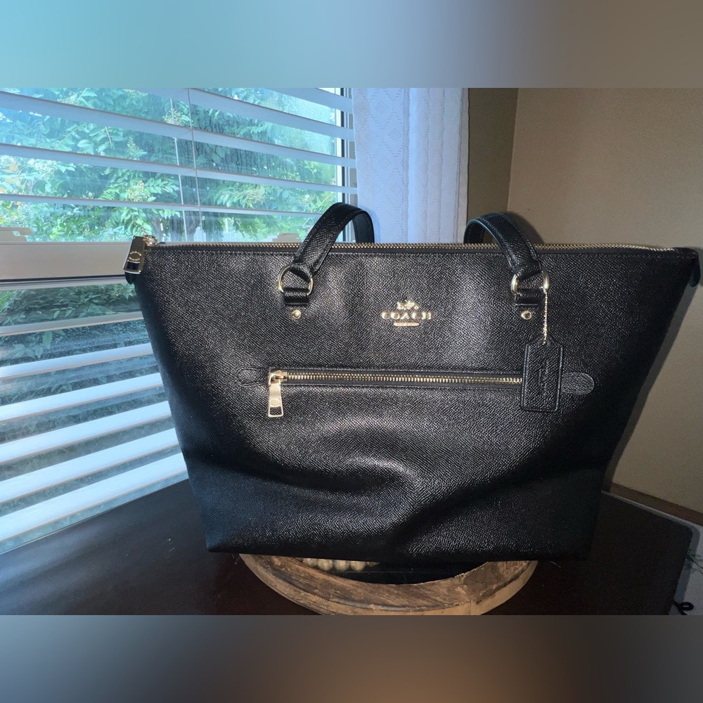 Coach Black Saffiano Leather Tote